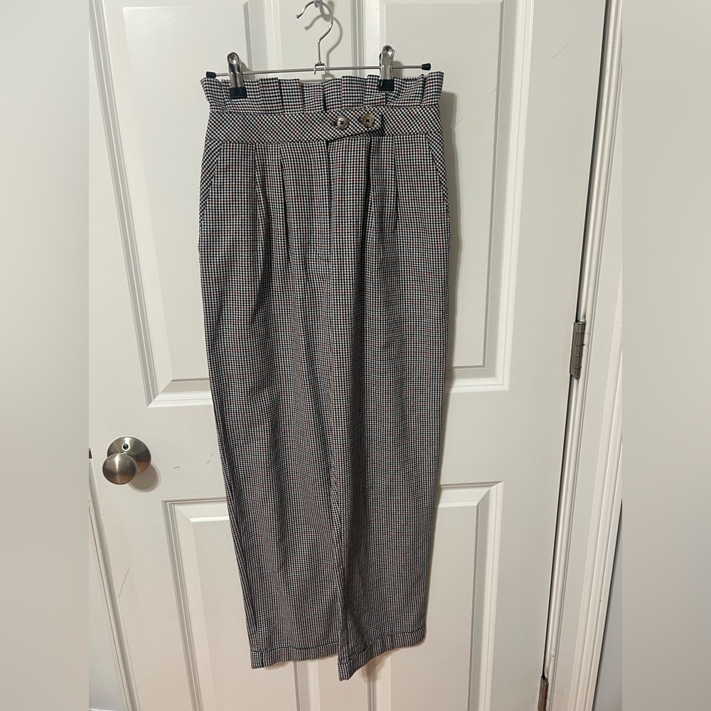 Topshop Black and White High-Waisted Trousers